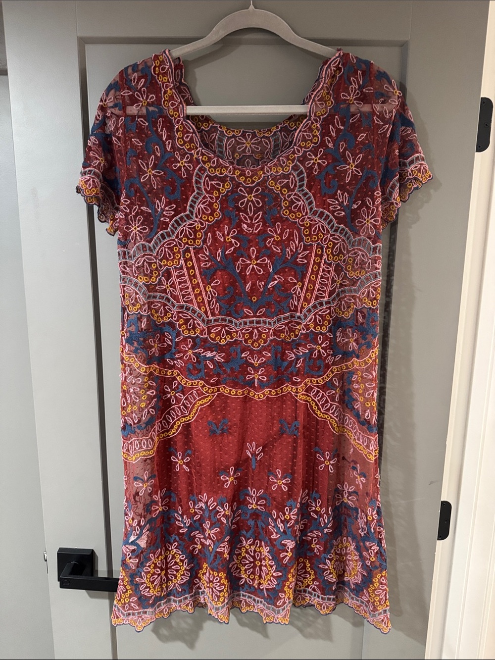 Embroidered Floral Boho Dress
